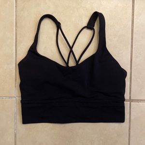 Black lululemon sports bra size 4
